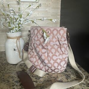 Coach Pink and Cream Crossbody Bag